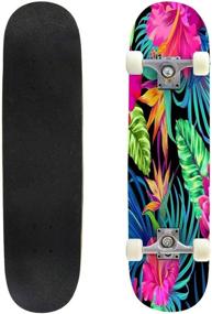 img 4 attached to Cuskip Tropical Skateboard Longboard Skateboards