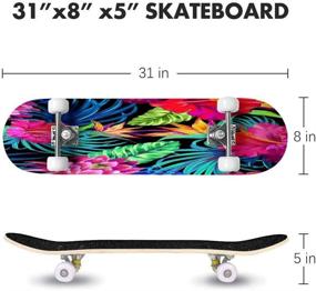 img 2 attached to Cuskip Tropical Skateboard Longboard Skateboards