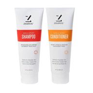 zealios sulfate free swim & sport shampoo & conditioner kit - moisturizing renewal formula for treated hair & chlorine removal - 8 fl oz each logo