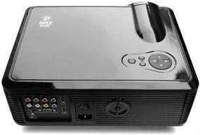 img 3 attached to Pyle PRJLE33 5” LCD Panel LED Video Projector: 📽️ Home Theater with Stereo Speakers, HDMI Ports, and Keystone Adjustment