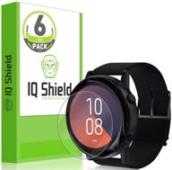 iq shield screen protector for samsung galaxy watch active (galaxy watch active2 40mm) - 6-pack, anti-bubble & clear film logo