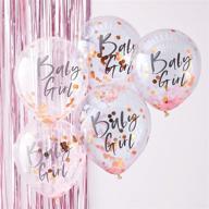 🎈 ginger ray twinkle twinkle rose gold foiled 'baby girl' confetti decorative baby shower party balloons: sparkling celebration with rose gold elegance! logo