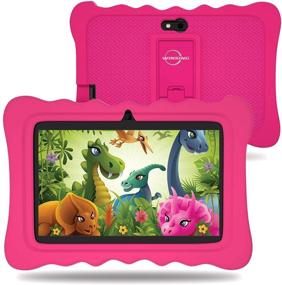 img 4 attached to 📱 Kids Tablet 7 Inch - 2GB RAM, 32GB Storage - Android 9.0 Edition - Pre-Installed Learning Apps - Parental Control - Pink