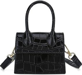 img 4 attached to CATMICOO Trendy Handbag Crocodile Pattern Women's Handbags & Wallets for Top-Handle Bags