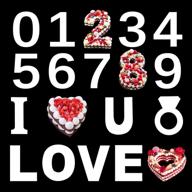 🎂 10 pcs 0-9 number cake template & 6 pcs alphabet cake template with heart-shaped and diamond ring shape template - 12-inch stencils for special cake making logo