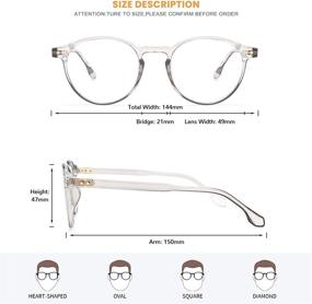 img 2 attached to 👓 Livho Blue Light Blocking Glasses: Fashionable Round Frame for Computer/Gaming, Protects Against Eyestrain, Headaches, and Glare (Women & Men)