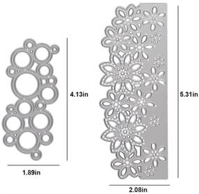 img 3 attached to 🌸 Картина вырубки в форме цветка: Круглые вырубки из металла в виде пузырчатого кружева для рукоделия и скрапбукинга, 2 шт.