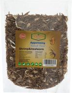 🍽️ delicious 8oz appetizing mealworms with dried river shrimp - all natural, non-gmo surf & turf for chicken, fish, ducks, wild birds, turtles, hamsters, fish, and hedgehogs logo