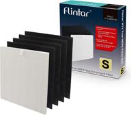🌬️ flintar c545 true hepa replacement filter s for winix c545 air purifier - replaces winix s filter 1712-0096-00: h13 grade hepa filter + activated carbon filters (1-set) logo