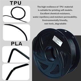 img 1 attached to 🔧 Versatile and Durable Flexible Black Filament 1.75 Material for All Your 3D Printing Needs