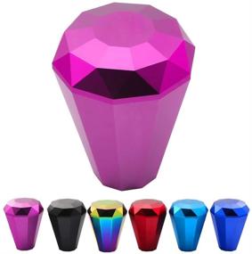 img 4 attached to 💎 Kyostar Diamond Shift Knob: Manual Gear Shifter Lever with Universal Adapter (Purple)