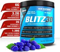 💪 blitz3d ultra concentrated pre workout powder for men & women, premium quality, effective & affordable, enhanced with l-citrulline, no3-t, beta alanine, dmae, caffeine, yohimbine boosts energy, increases nitric oxide pumps + focus logo