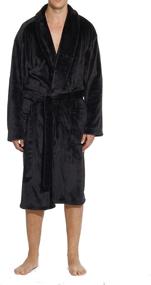 img 4 attached to 🧖 Black Velour Robe - 46901 BLK L Robes for Ultimate Comfort