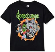 👕 kids t-shirt: mad engine boys' glow-in-the-dark big goosebumps logo and characters logo