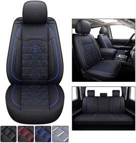 img 1 attached to Tundra Seat Covers Full Set Fit For 2006-2021 Crew Cab/ Crewmax/ Double Cab With Waterproof Faux Leather (Black&Amp