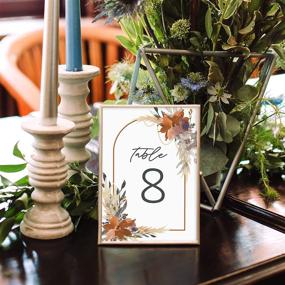 img 2 attached to Boho Floral Table Numbers / Set Of 28 Wedding Table Number Cards / 4&#34