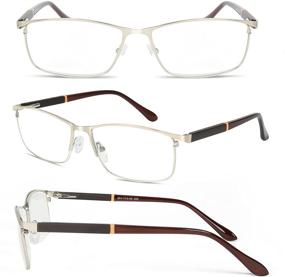 img 3 attached to Comfortable and Convenient 3 Pack Reading Glasses with Spring Hinges for Men and Women