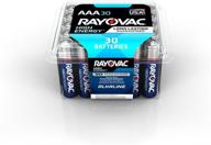 rayovac aaa 30-pack high energy alkaline batteries – long-lasting power with recloseable lid logo