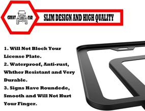 img 1 attached to 🚔 DZGlobal USA Patriotic Aluminum Car License Plate Frame with US American Flag Auto Emblems - Thin Blue Line License Police Plates Frames: Show Support for Law Enforcement Car Tags