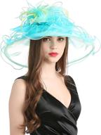 👒 women's special occasion organza fascinator for kentucky wedding with accessory benefits logo