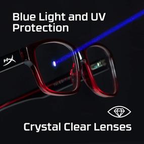 img 2 attached to 👓 HyperX Spectre 1st Edition Gaming Eyewear - Blue Light Blocking Glasses with UV Protection and Durable Acetate Frame