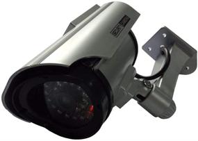 img 1 attached to Enhanced Henxlco 4Pack Dummy Solar Security Camera: 🚨 Realistic Flashing Light & Infrared LED for Effective CCTV Surveillance