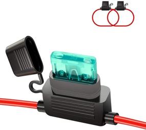img 4 attached to 🔌 HUIQIAODS ATC/ATO 30A Встроенное кабельное гнездо для предохранителя 16AWG проводка 12V Стандартная розетка - 2 штуки