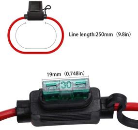 img 1 attached to 🔌 HUIQIAODS ATC/ATO 30A Встроенное кабельное гнездо для предохранителя 16AWG проводка 12V Стандартная розетка - 2 штуки