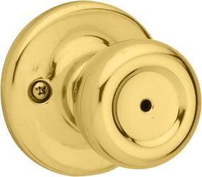 img 1 attached to Kwikset Mobile Home Bed & Bath Knob in Polished Brass - 93001-876