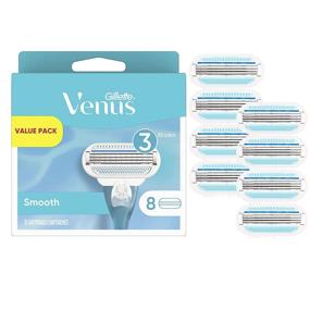 img 4 attached to 🪒 Бритвенные лезвия Gillette Venus Smooth для женщин: 8 картриджей для безупречно гладкого бритья
