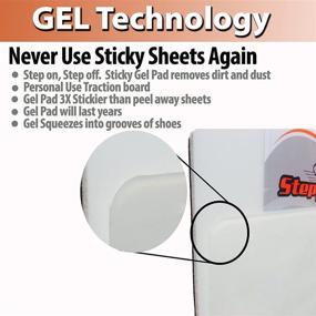 img 2 attached to 🛡️ Personal Size StepNGrip Travel Traction Pad - Sticky Sheet-Free with Gel MAT Technology, Never Replace. Made in USA.