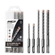 5-piece carbide concrete sds 🔩 plus drill bit set with 4 cutters логотип