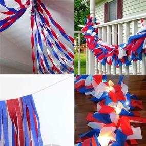 img 1 attached to Supla 12 Pack Patriotic Crepe Paper Streamers: Vibrant Red, Blue, and White Rolls for 4th of July Crafts, Memorial Day Decorations, and Photo Booth Backdrop!