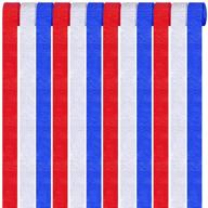 supla 12 pack patriotic crepe paper streamers: vibrant red, blue, and white rolls for 4th of july crafts, memorial day decorations, and photo booth backdrop! logo