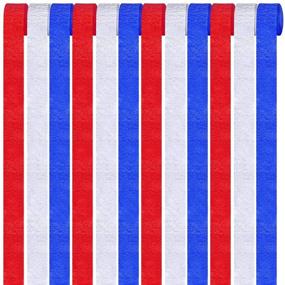 img 4 attached to Supla 12 Pack Patriotic Crepe Paper Streamers: Vibrant Red, Blue, and White Rolls for 4th of July Crafts, Memorial Day Decorations, and Photo Booth Backdrop!