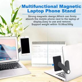 img 2 attached to ⚡️ Enhance Your Workspace with the 3-Piece Magnetic Laptop Phone Holder: Enjoy Dual Screen Flexibility and Productivity in White, Black, or Dark Grey