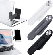 ⚡️ enhance your workspace with the 3-piece magnetic laptop phone holder: enjoy dual screen flexibility and productivity in white, black, or dark grey logo