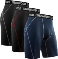 🏃 ultimate performance: isnowood compression shorts - men's spandex athletic underwear for running & workouts logo