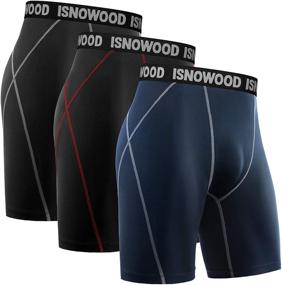 img 4 attached to 🏃 Ultimate Performance: iSnowood Compression Shorts - Men's Spandex Athletic Underwear for Running & Workouts