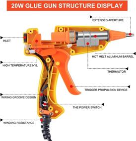 img 2 attached to 🔥 Hot Glue Gun Kit with Glue Sticks - 20 Pcs Mini Glue Gun, Mouse Pad, Portable Case for DIY Small Projects, Crafts, and Home/School Repairs - Christmas Decoration/Gift