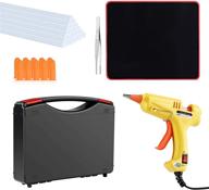 🔥 hot glue gun kit with glue sticks - 20 pcs mini glue gun, mouse pad, portable case for diy small projects, crafts, and home/school repairs - christmas decoration/gift logo