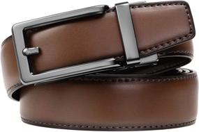 img 3 attached to 👔 Adjustable Leather Ratchet Belts – Comfortable Men's Accessory