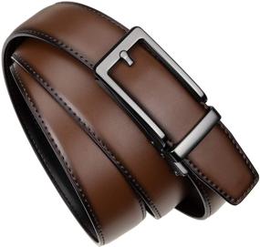 img 2 attached to 👔 Adjustable Leather Ratchet Belts – Comfortable Men's Accessory