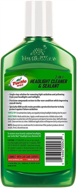 Turtle Wax T-43 (2-in-1) Headlight Cleaner and Sealant - 9 oz Brand New  Sealed