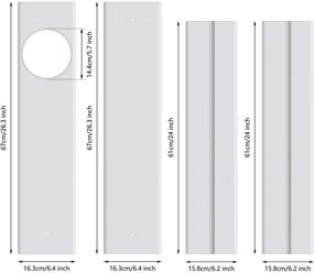 img 1 attached to 🌬️ Gulrear Portable Air Conditioner Sliding Door Vent Kit: Universal Balcony Seal Plate for Portable AC, 87 Inch Max Adjustable Length - Ideal for 5.9 Inch Exhaust Hose