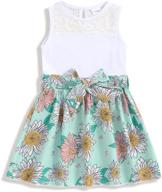 🌼 bohemia button lace sleeveless sunflower floral princess dress for toddler girls - trendy and charming toddler girl clothes logo