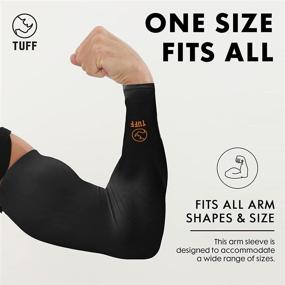 img 3 attached to 🌞 TUFF Compression Cooling Arm Sleeves - Stay Protected under the Sun with UPF 50 Arm Sleeves for Men & Women
