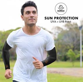 img 2 attached to 🌞 TUFF Compression Cooling Arm Sleeves - Stay Protected under the Sun with UPF 50 Arm Sleeves for Men & Women