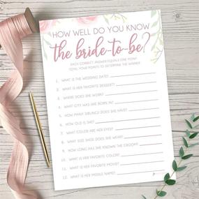 img 1 attached to Bridal Shower Games Bundle - Floral Theme | 5 Games with 25 Sheets Each | Featuring Bridle Bingo, Do You Know The Bride, Advice for The Mr. & Mrs, Emoticon Guess, and He Said She Said | 5 x 7 Inches Size