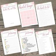 bridal shower games bundle - floral theme | 5 games with 25 sheets each | featuring bridle bingo, do you know the bride, advice for the mr. & mrs, emoticon guess, and he said she said | 5 x 7 inches size logo